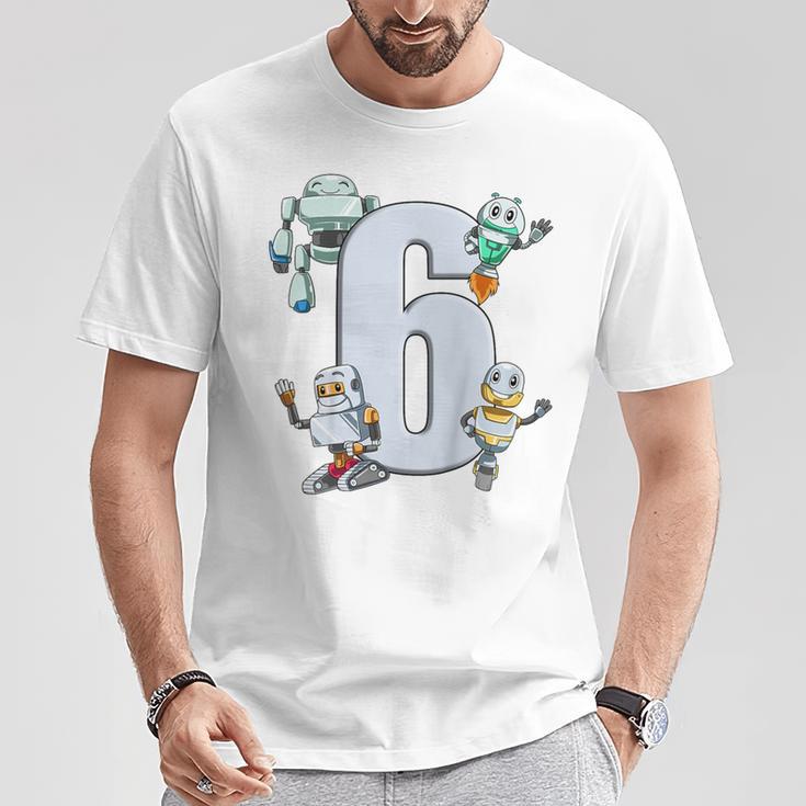 Children's 6 Years Birthday Robot And Technology T-Shirt Lustige Geschenke