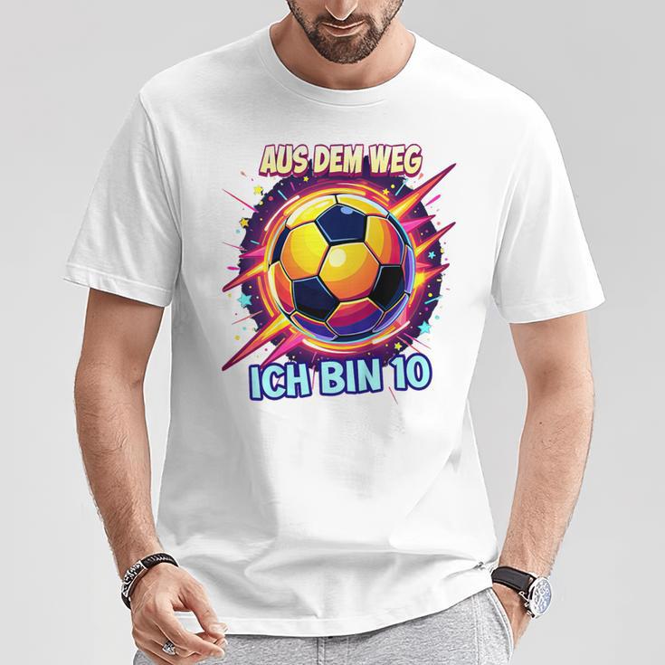 Children's Aus Dem Weg Ich Bin 10 Fußballer Fußballer Birthday Boy T-Shirt Lustige Geschenke