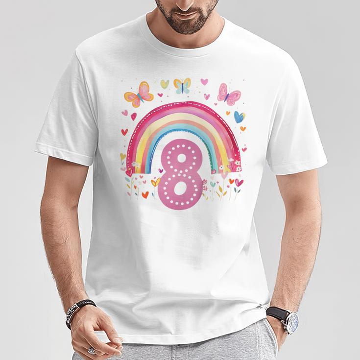 Children's Birthday 8 Girls Rainbow Fairy Eight 8 Years T-Shirt Lustige Geschenke