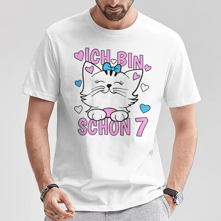 Children's Ich Bin Schon 7 Jahre Girl Ich Bin Schon 7 Years T-Shirt Lustige Geschenke