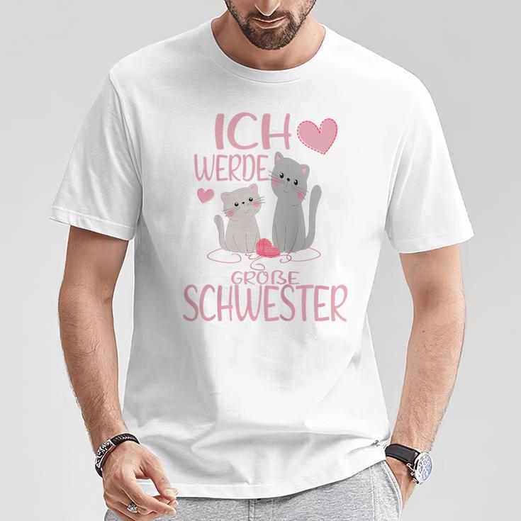 Children's Ich Werde Große Schwester Ich Werde Große Schwester 2023 Cat T-Shirt Lustige Geschenke