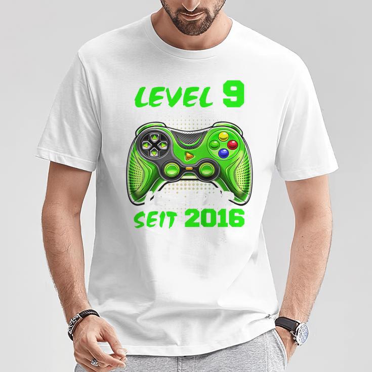 Children's Level 9 Birthday Boy Gamer 2016 9Th Birthday T-Shirt Lustige Geschenke