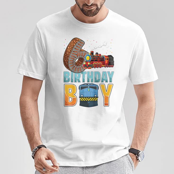 Children's Railway 6Th Birthday Train Boys 6 Years Old B-Day T-Shirt Lustige Geschenke