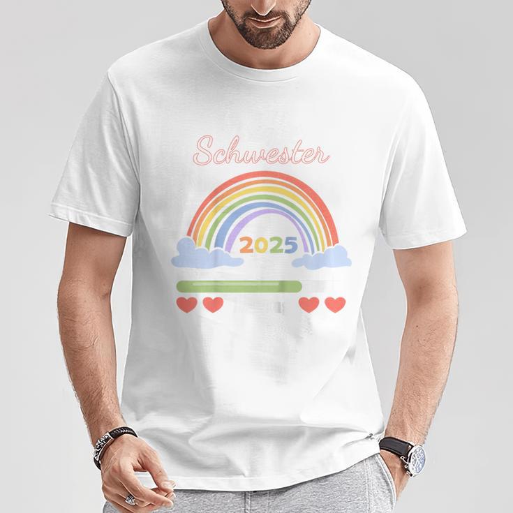 Children's Rainbow Ich Werde Große Schwester 2025 T-Shirt Lustige Geschenke