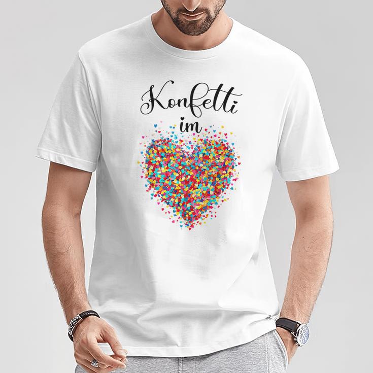 Confetti In The Heart Carnival Blue T-Shirt Lustige Geschenke