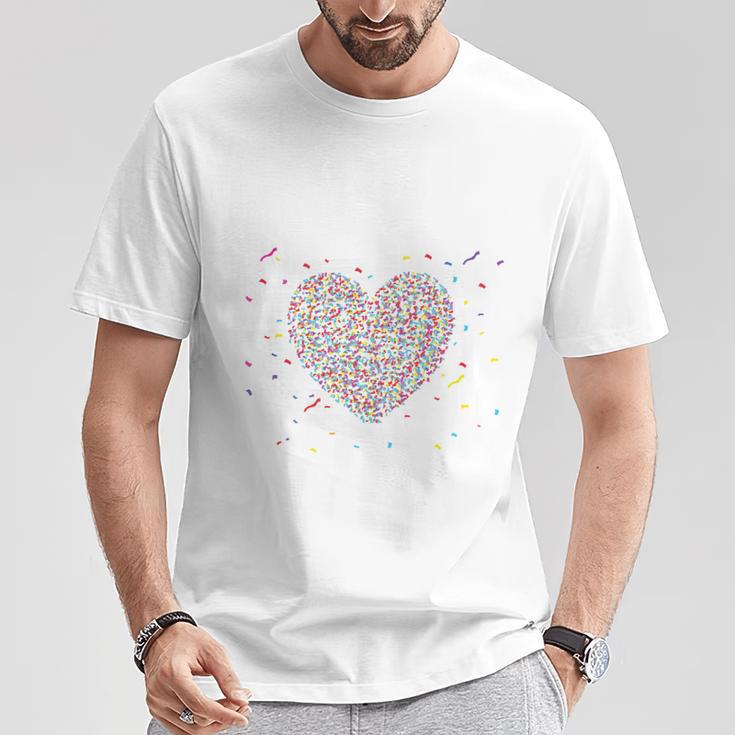 Confetti In The Heart Fancy Dress Carnival Confetti Costume Outfit T-Shirt Lustige Geschenke