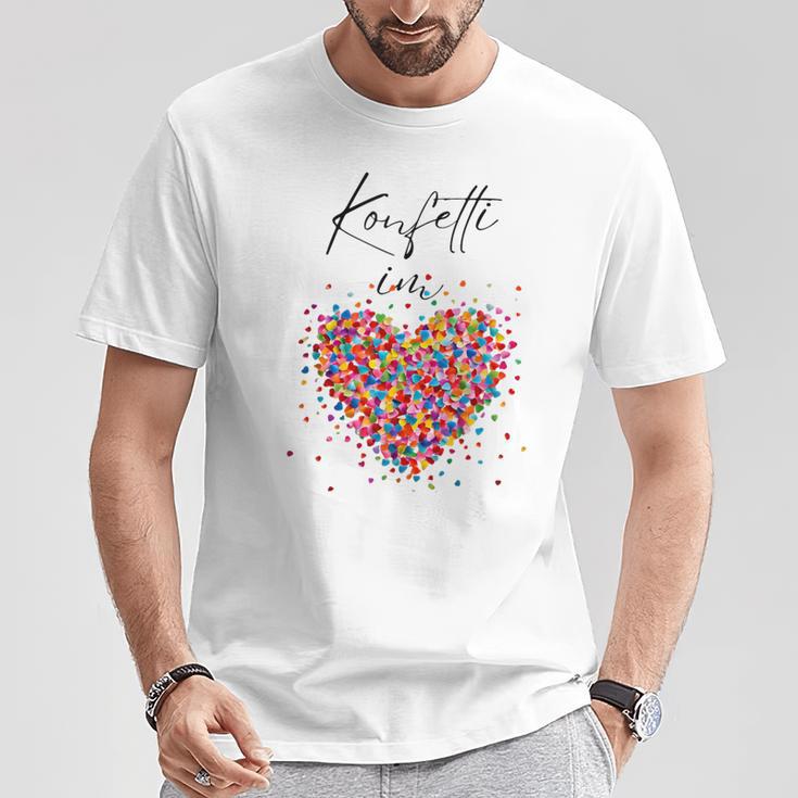 Confetti In The Heart Fancy Dress Carnival Costume Replacement T-Shirt Lustige Geschenke