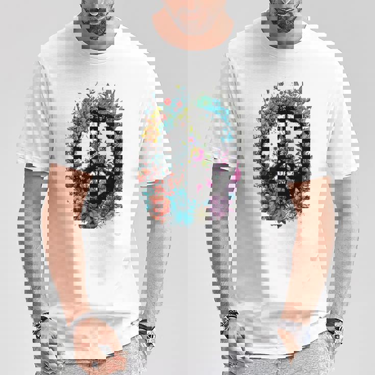 Cravate De Costume Hippie Avec Symbole De La Paix Des Années 60 Et 70 T-Shirt Cadeaux drôles