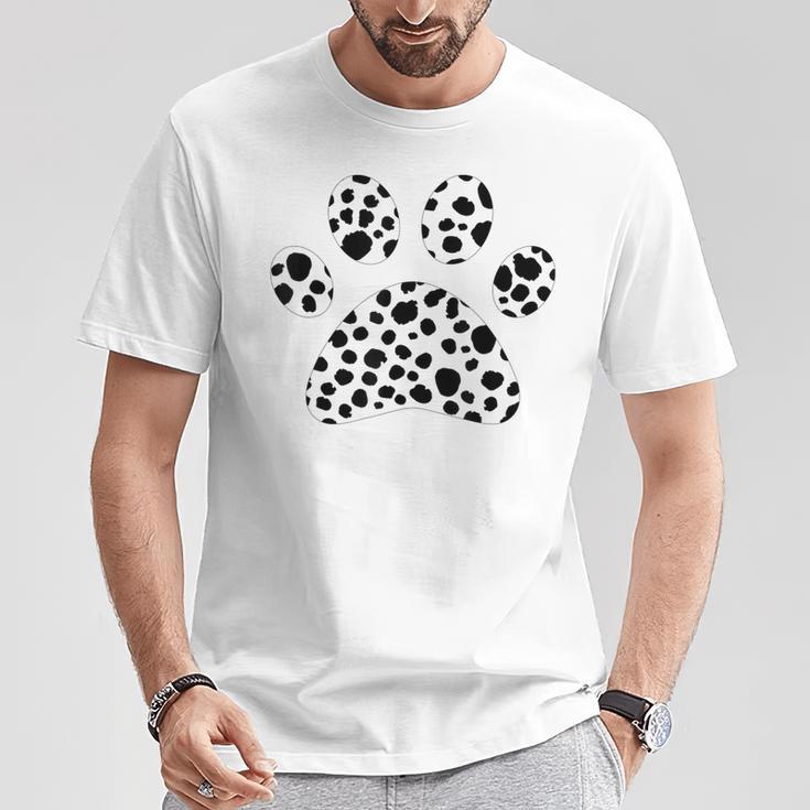 Dalmatian Dog Paw Polka Dot Polka Dot Women T-Shirt Lustige Geschenke