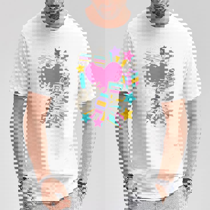 De Los Años 80 Baby 90S Made Me Love The 80S Retro Hombres Es Manga Larga Camiseta unisex Regalos divertidos
