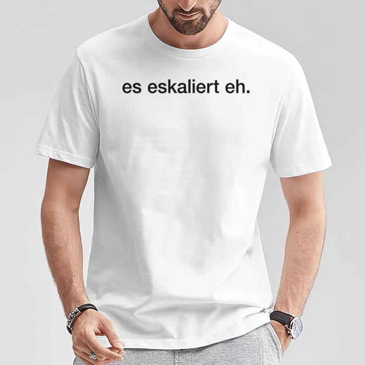 Es Eskaliert Eh Wine Beer Escalation Party Alcohol Fun T-Shirt Lustige Geschenke