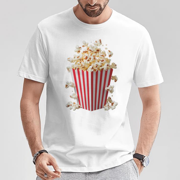 Fancy Dress & Carnival Retro Popcorn Costume Blue T-Shirt Lustige Geschenke