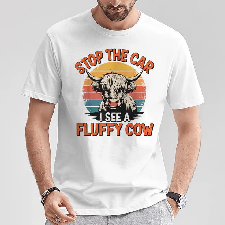 Cow Retro Highland Cow Lover Western Life Boys Girls T-Shirt Lustige Geschenke