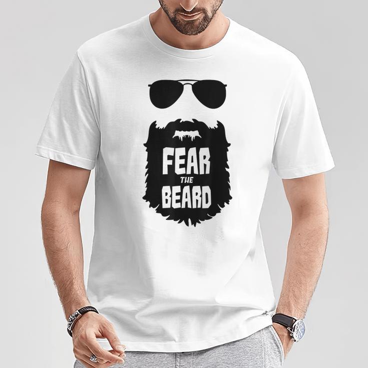 Fear The Beard Gray S T-Shirt Lustige Geschenke