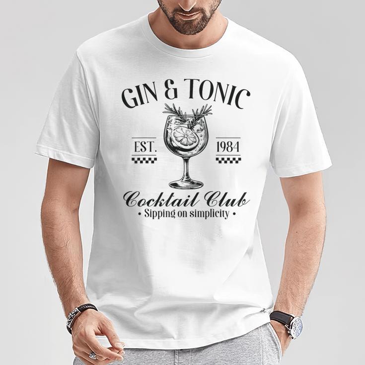 Gin And Tonic Cocktail Lovers Idea T-Shirt Lustige Geschenke