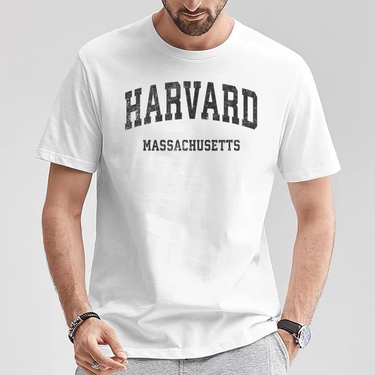 Harvard Massachusetts Maintage Athletic Sports Gray T-Shirt Lustige Geschenke