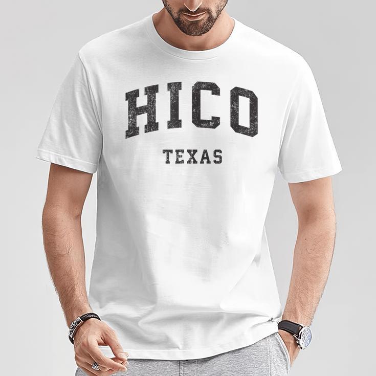 Hico Texas Tx Sportifintage T-Shirt Cadeaux drôles