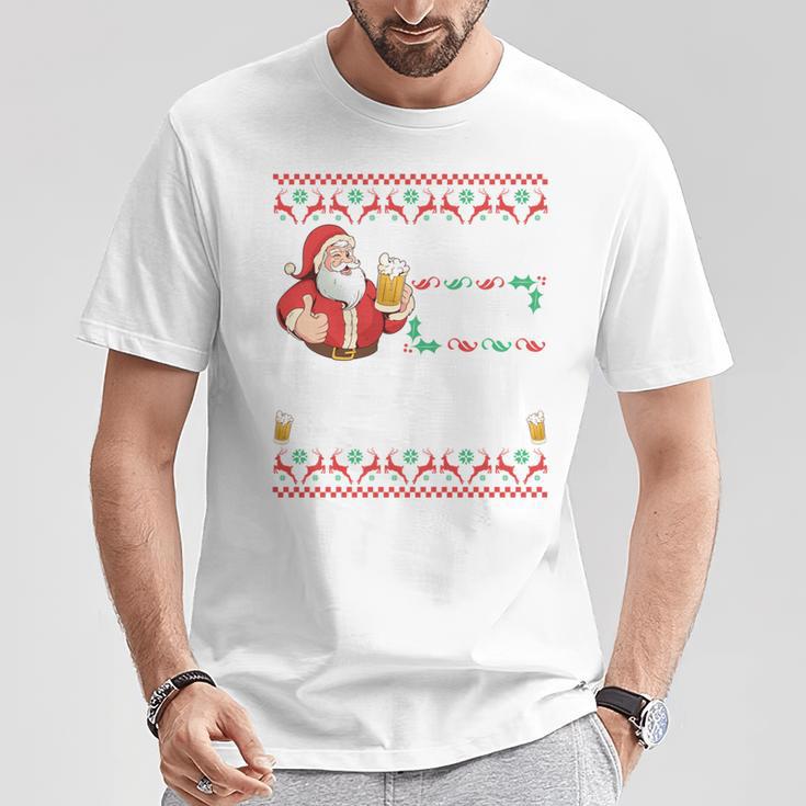 Hoho Hol Mir Mal Ein Bier- Christmas Long-Sleeved T-Shirt Lustige Geschenke