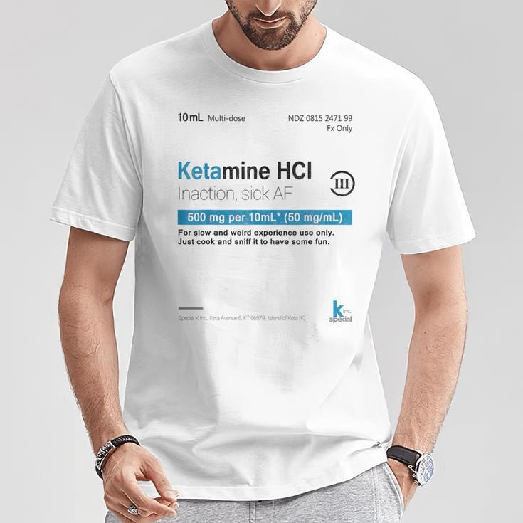 Ketamine Hci Keta Trip Rave Festival Techno T-Shirt Lustige Geschenke