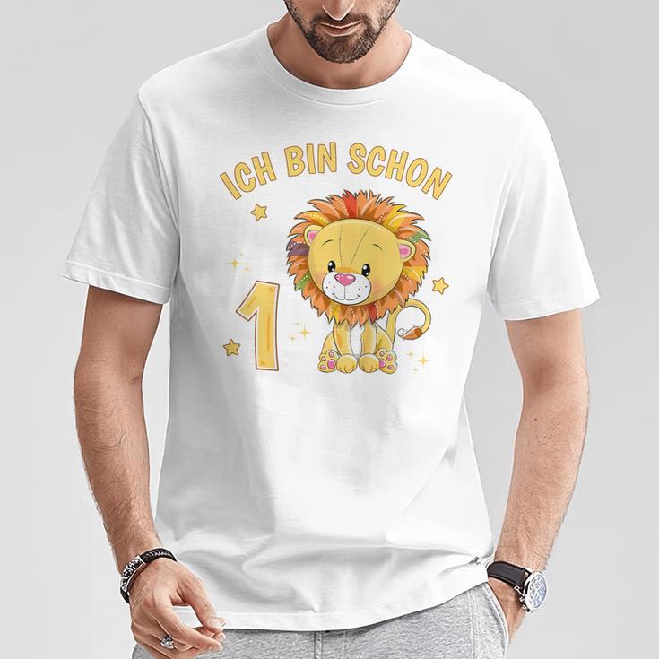 Kinder 1 Jahr Alt 1 Geburtstag Junge Mädchen Niedlicher Löwe T-Shirt Lustige Geschenke