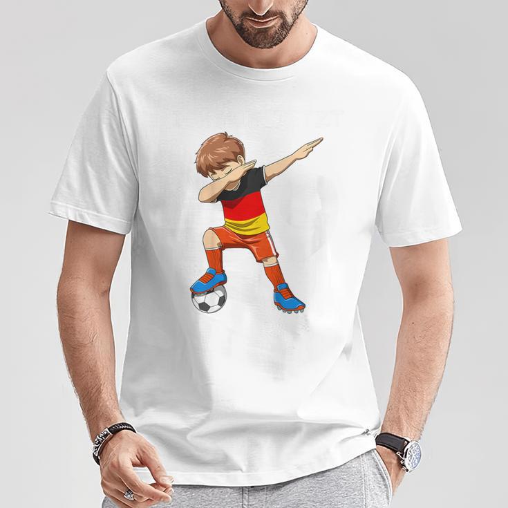 Kinder 9 Geburtstag Fußball Deutschland 9 Jahre Junge Geschenk T-Shirt Lustige Geschenke