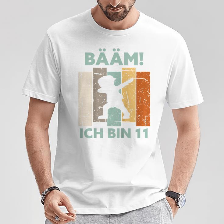 Kinder Bääm Ich Bin 11 Elf Jahre Junge 11 Geburtstag Mädchen T-Shirt Lustige Geschenke