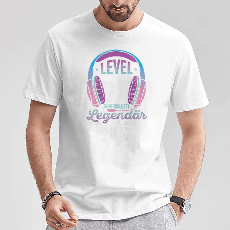 Kinder Level 8 Jahre Mädchen Geburtstag Gamer Girl Zockerin 2017 T-Shirt Lustige Geschenke