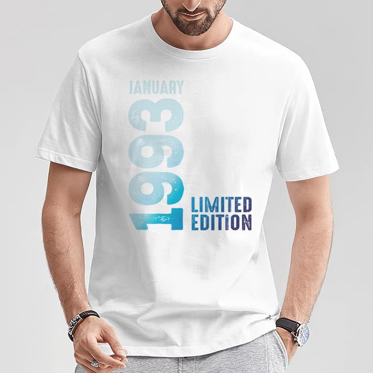 Limited Edition 1993 January 1993 T-Shirt Lustige Geschenke