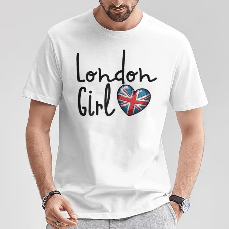 London Girl London Girls British Flag Women's T-Shirt Lustige Geschenke