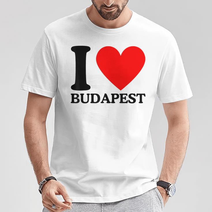 With I Love Budapest Motif T-Shirt Lustige Geschenke