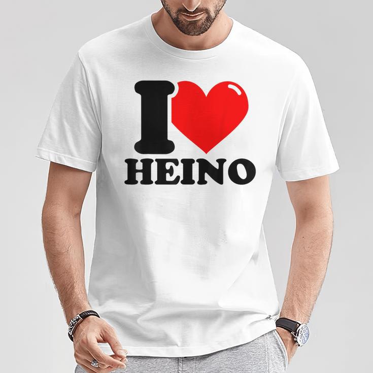 I Love Heino Gray T-Shirt Lustige Geschenke