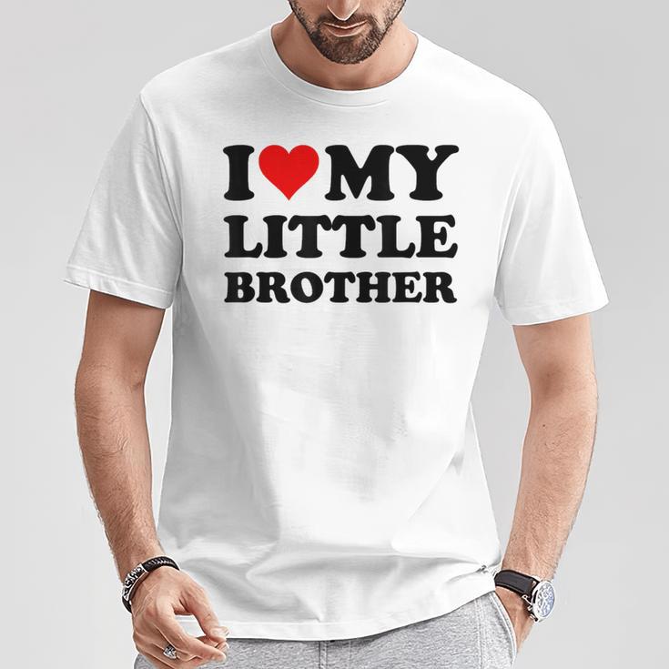 I Love My Little Brother T-Shirt Lustige Geschenke