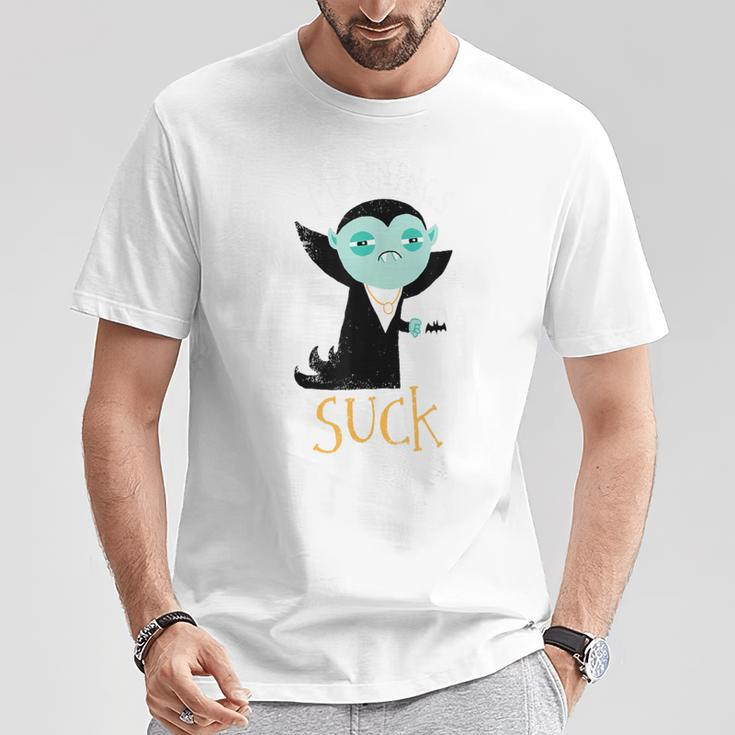 Mornings Suck Cute & Grumpy Morningampire Dm Gray T-Shirt Lustige Geschenke