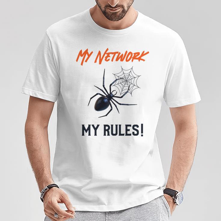 My Network My Rules Lustiges It Cyber Security T-Shirt Lustige Geschenke