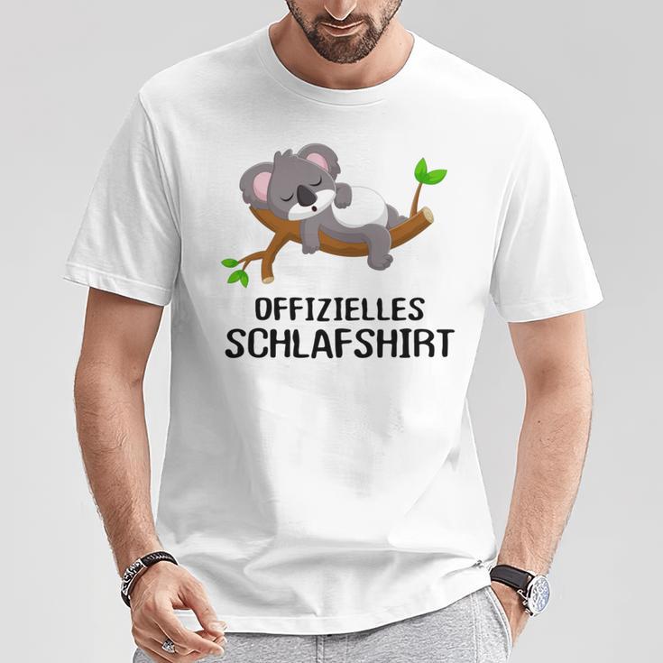 Official Sleep Pyjamas Nightdress Koala Gray T-Shirt Lustige Geschenke