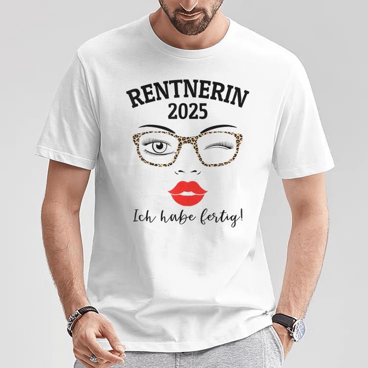 Pensioner 2025 Leopard Glasses For Woman In Retirement Have Ready T-Shirt Lustige Geschenke