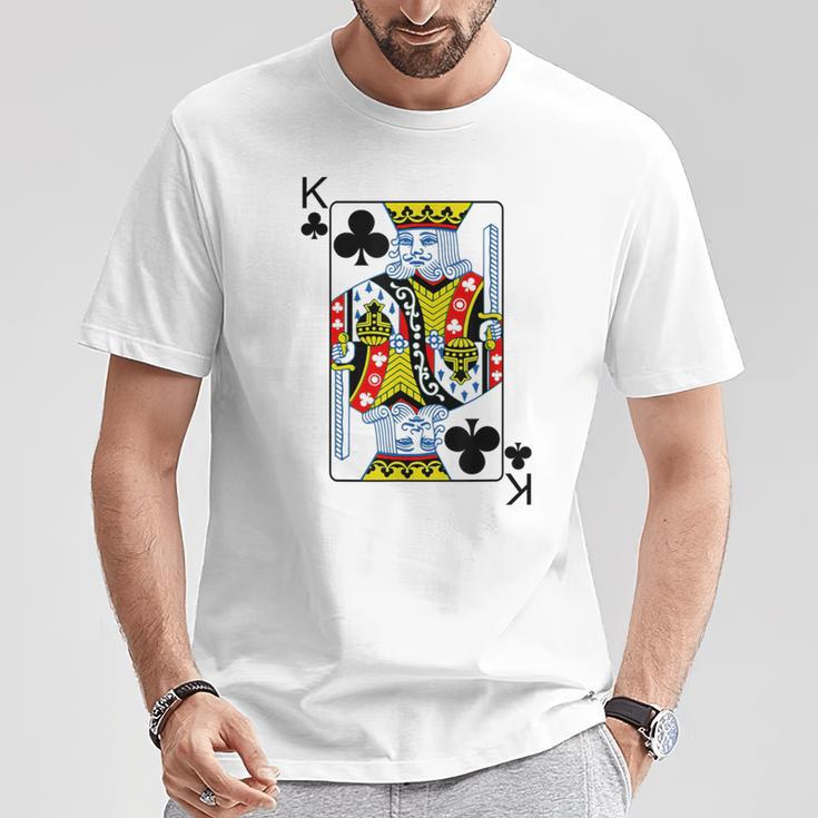 Playing Card King Of Clubs I Cross King S T-Shirt Lustige Geschenke