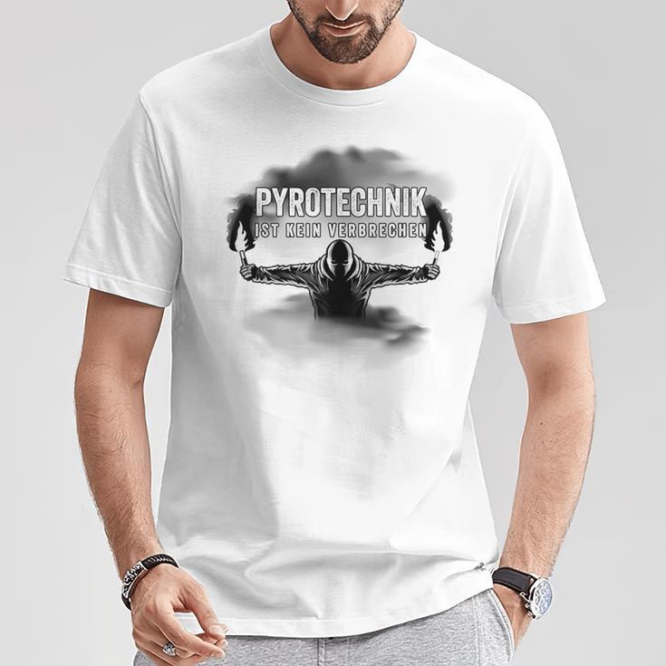 Pyrotechnik Ist Keinerrime Pyro Bengalo Blue T-Shirt Lustige Geschenke