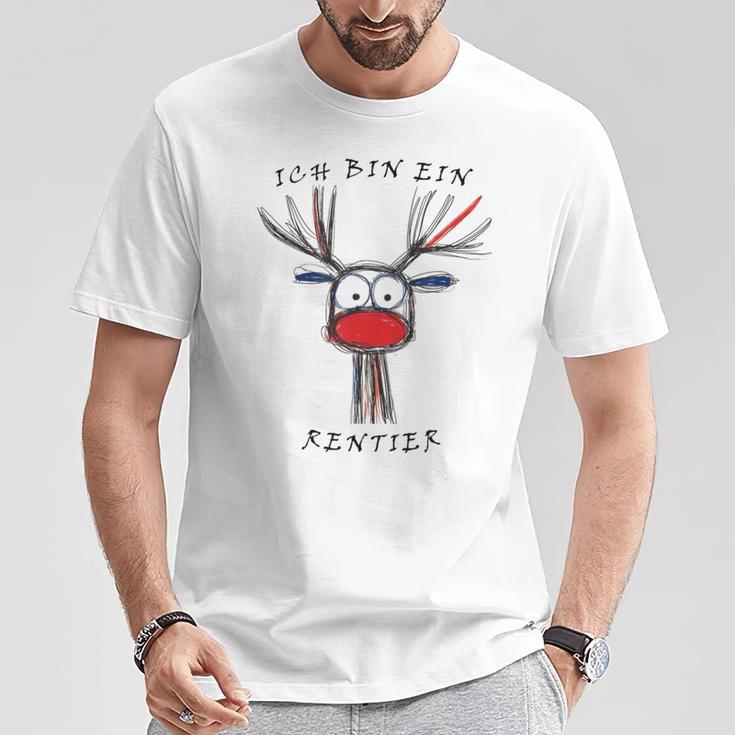 I Am A Reindeer Fun Christmas Gray T-Shirt Lustige Geschenke