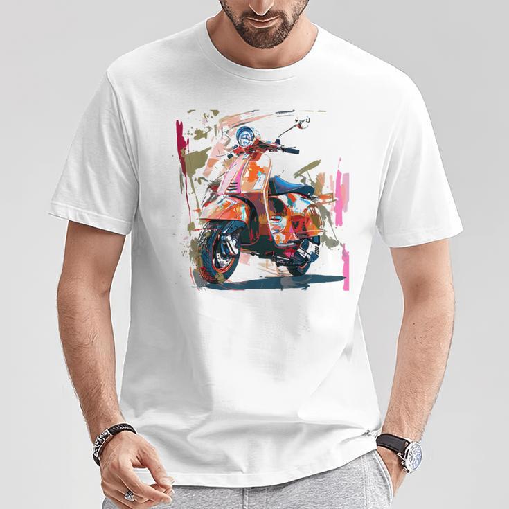 Scooter Moped Scooter Scooter Gray T-Shirt Lustige Geschenke