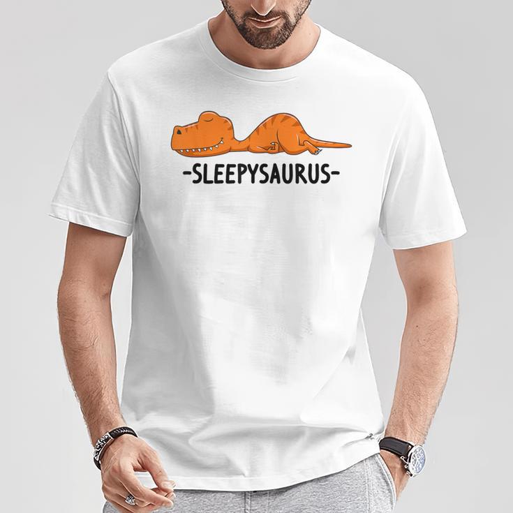 Sleepysaurus Schlaf Schlafanzug Nachthemd Dinosaurier T-Shirt Lustige Geschenke