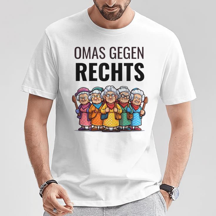 Stellungnahme Gegen Rechts Omas Gegen Rechts T-Shirt Lustige Geschenke