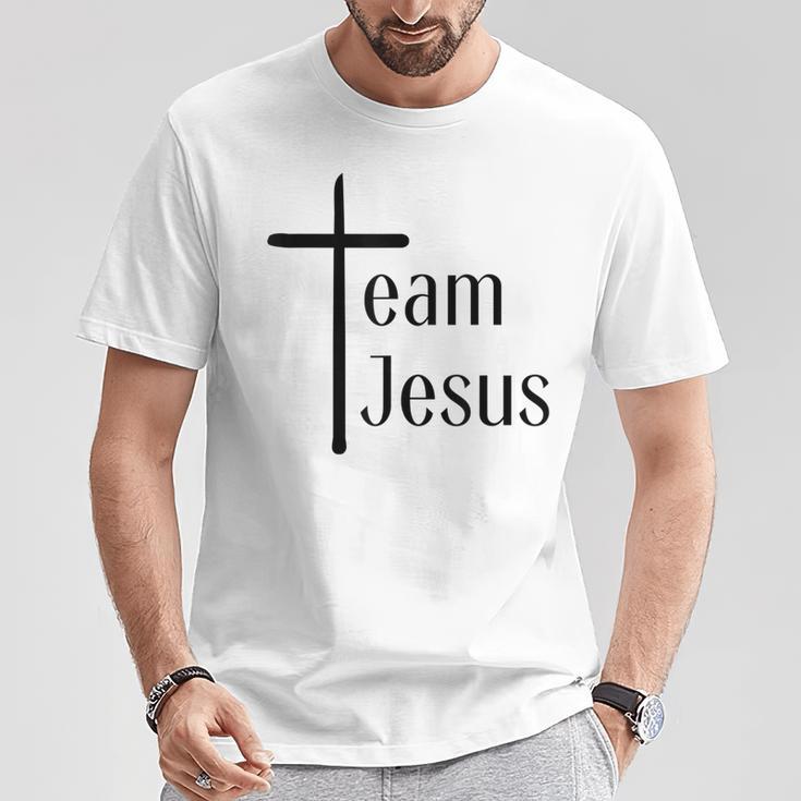 Team Jesus I Jesus Christ Redeemer Christianity T-Shirt Lustige Geschenke