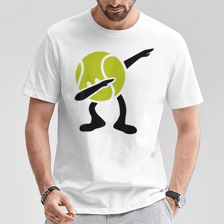 Tennis Dabbing Tennis Ball Tennis Player Ball Sport T-Shirt Lustige Geschenke