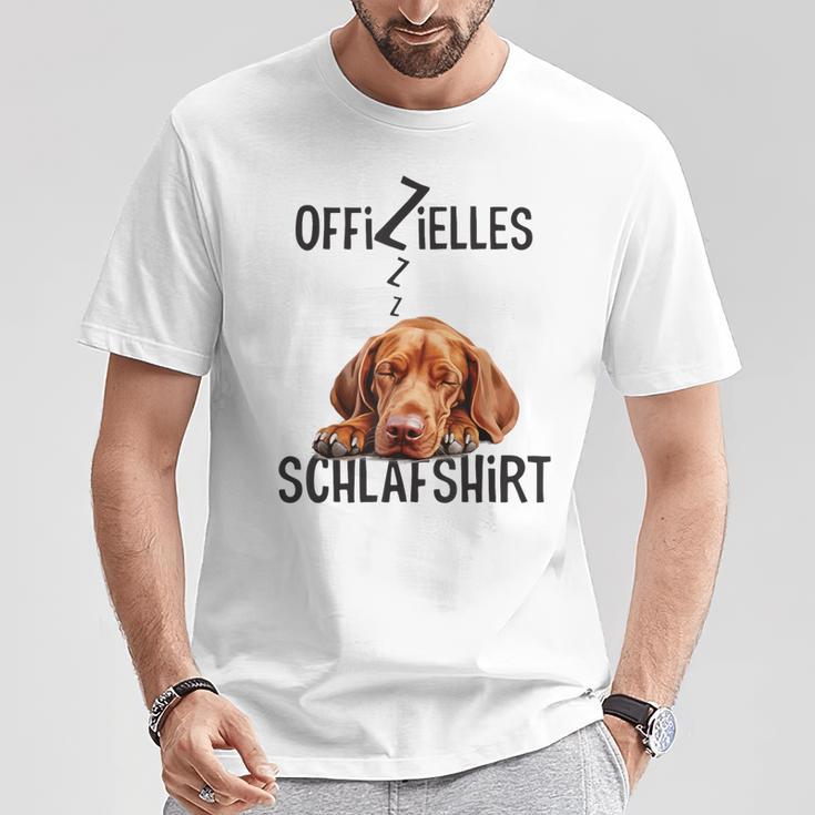 Vizsla Official Sleep With Dog T-Shirt Lustige Geschenke