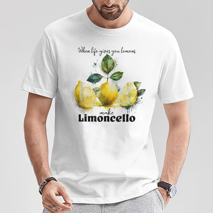 Wenn Du Zitronen Bekommst Mach Limoncello Travel To Italy T-Shirt Lustige Geschenke