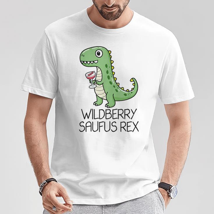 Wildberry Saufus Rex Dino Wildberry Lillet Summer Cocktail T-Shirt Lustige Geschenke