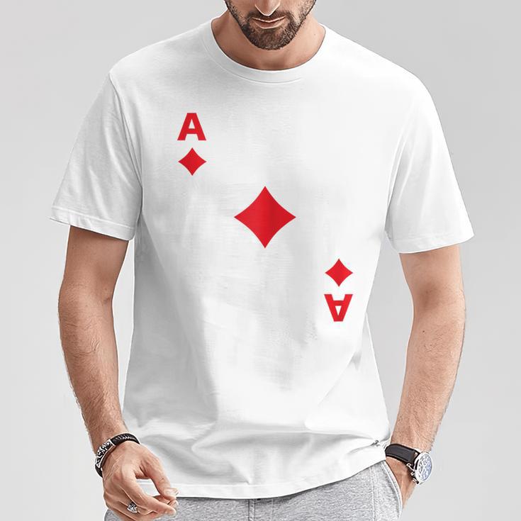 Women's Playing Card Chequered Ace Card Costume Fancy Dress Ass Groups T-Shirt Lustige Geschenke