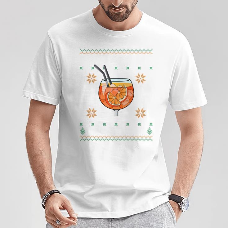 They See Me Aperollin' X Merry Spritzmas Xmas Christmas Long-Sleeved T-Shirt Lustige Geschenke