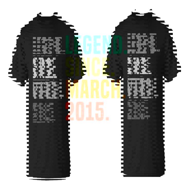 10 Years Old Legend Since March 2015 10Th Birthday T-Shirt